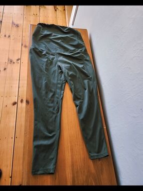 Senita Athletics Large Maternity Olive Leggings